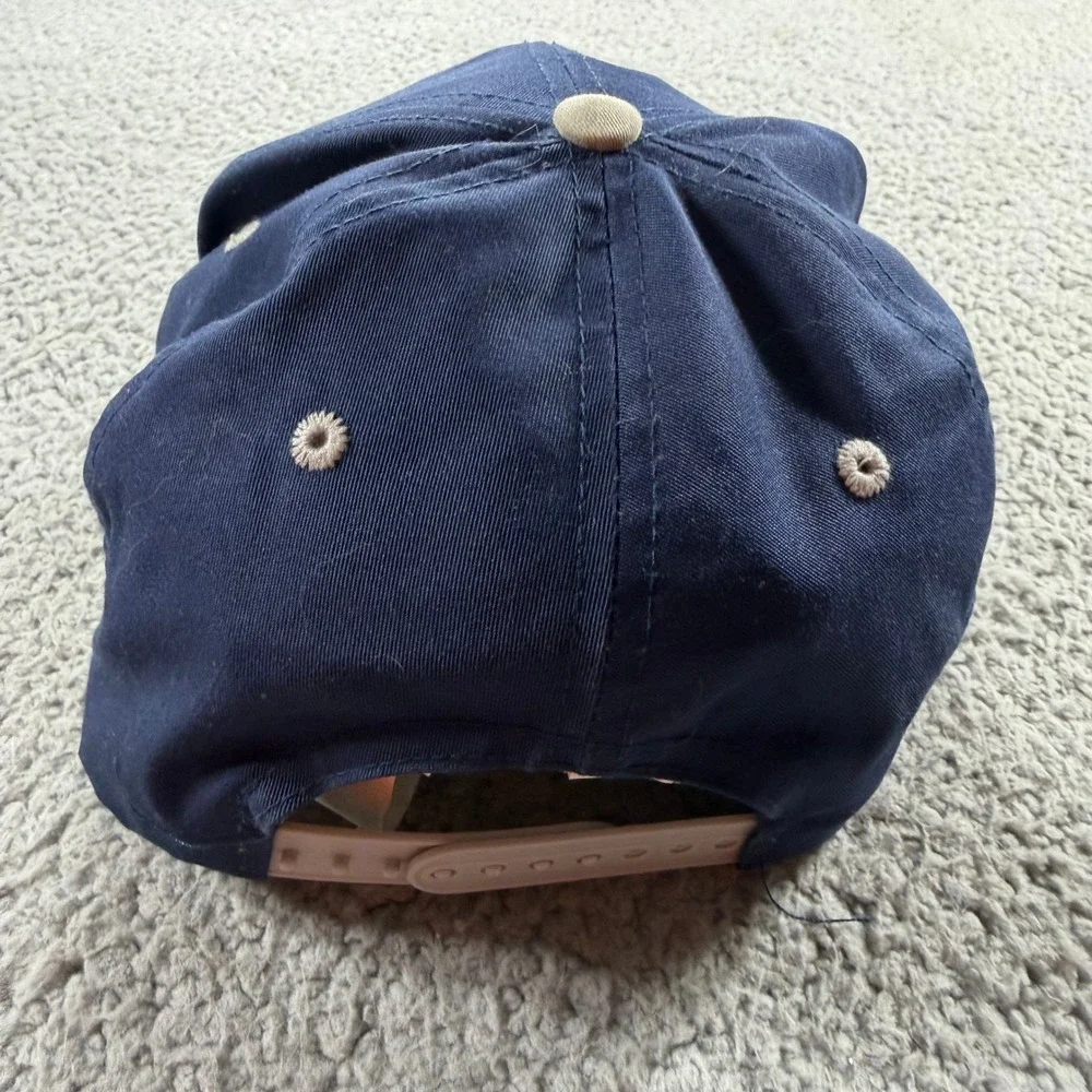 Vintage Logo Athletic Dallas‎ Cowboys Hat Navy Tan Snapback NFL Star Cap
